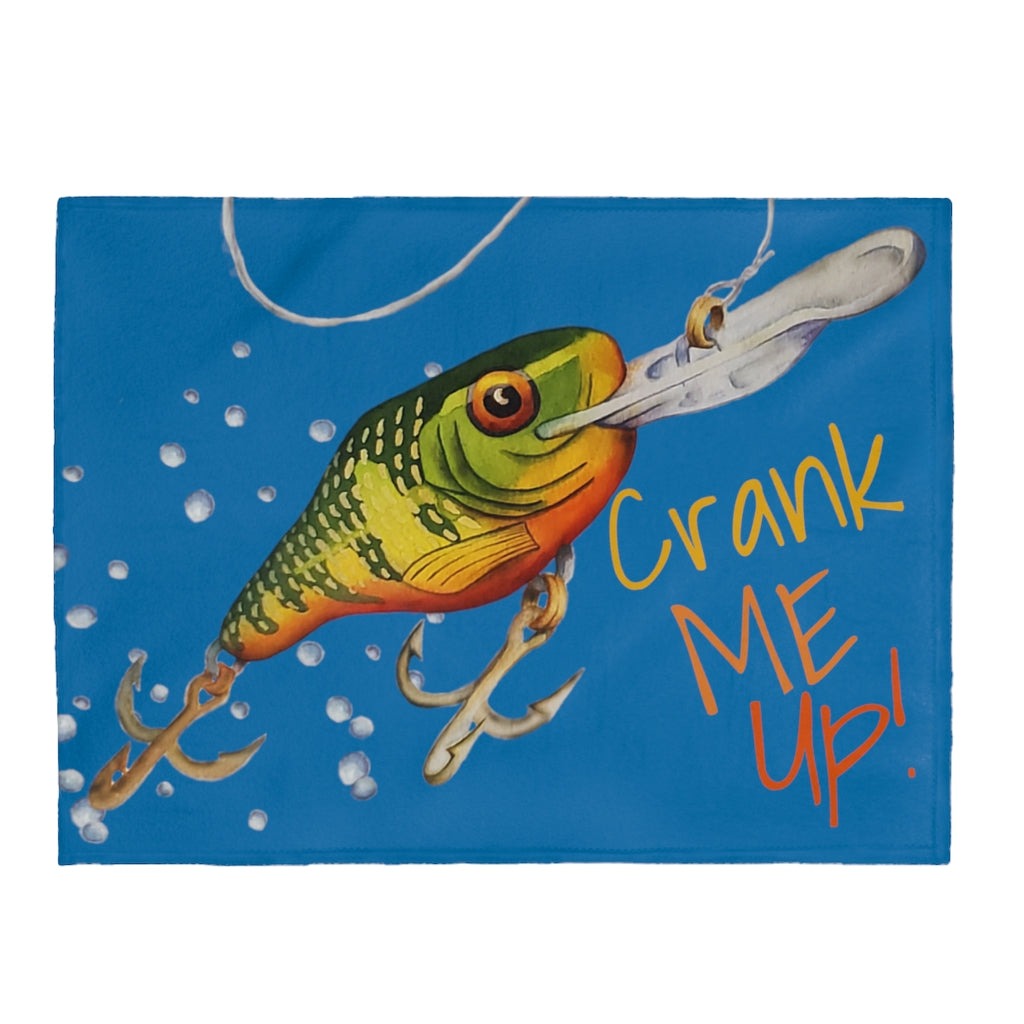 CRANK ME UP! Watercolor Crankbait Fishing Lure Blanket – kelly-reece-art