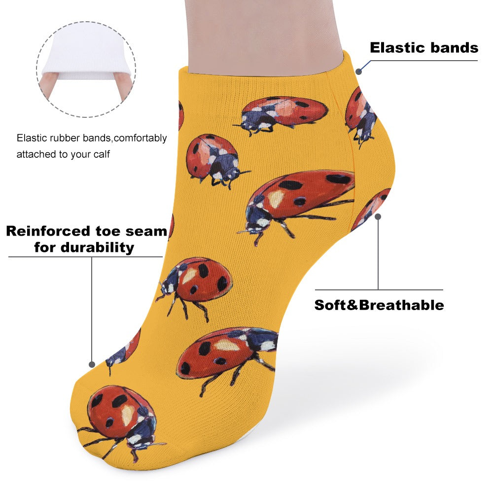 Women's Ladybug Ankle One Size Fits All Socks 6-Pack