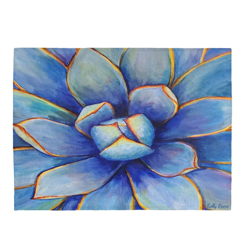 Blue Glow Agave Plush Blanket