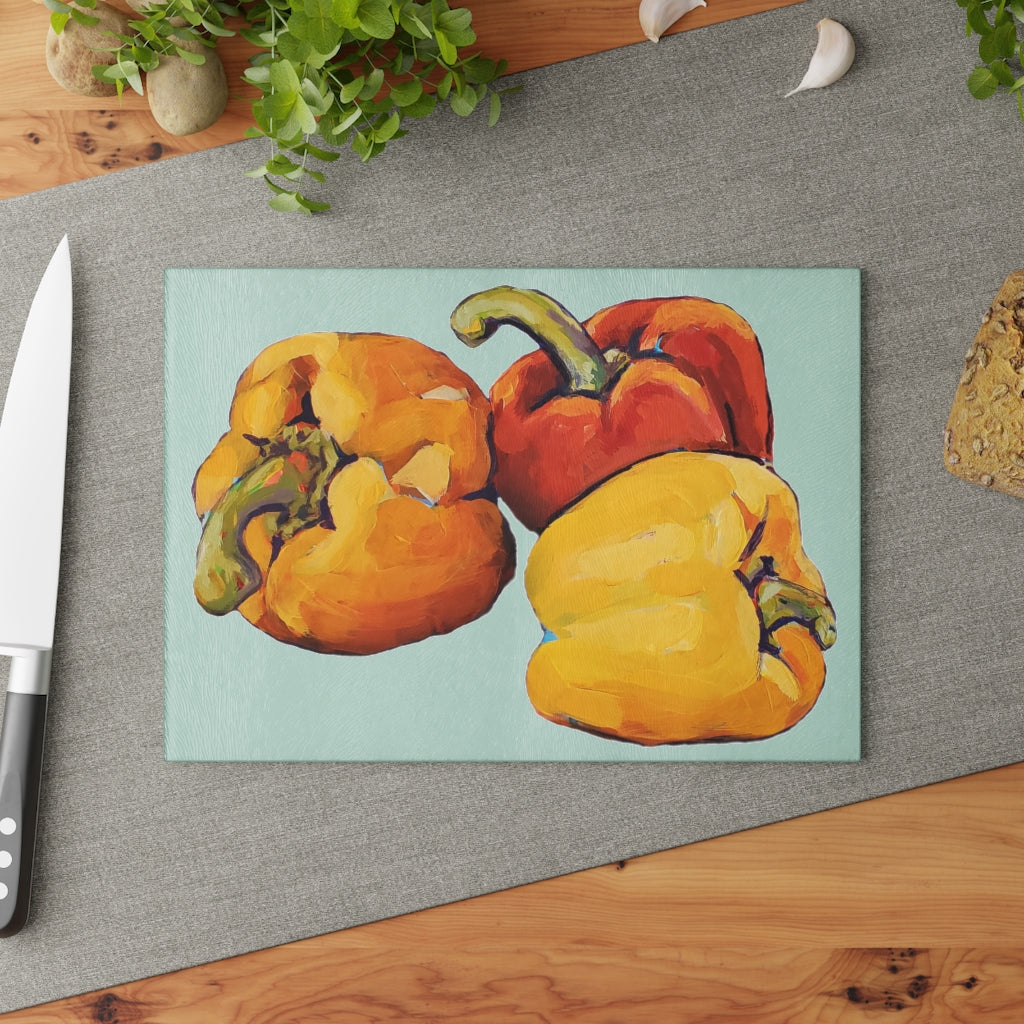 Bell Pepper Glass Cutting Board