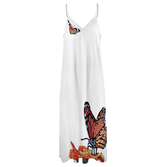 Butterfly Sling Ankle Long Dress