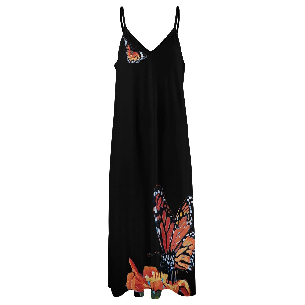 Butterfly Sling Ankle Long Dress