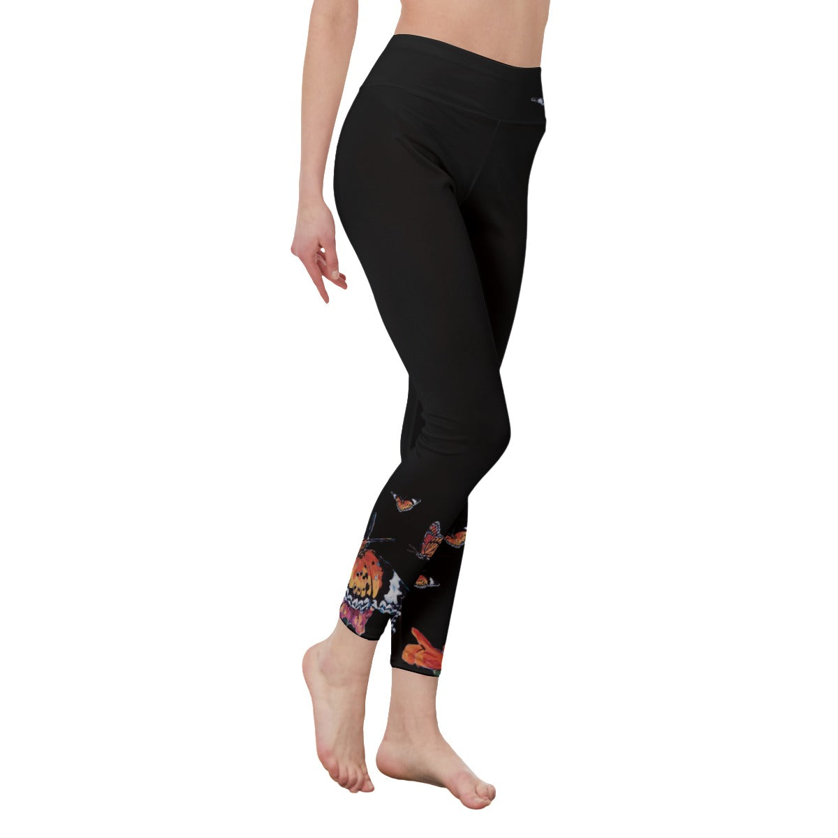 Butterflies on Black Women's Casual YOGA Leggings