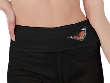 Butterflies on Black Women's Casual YOGA Leggings