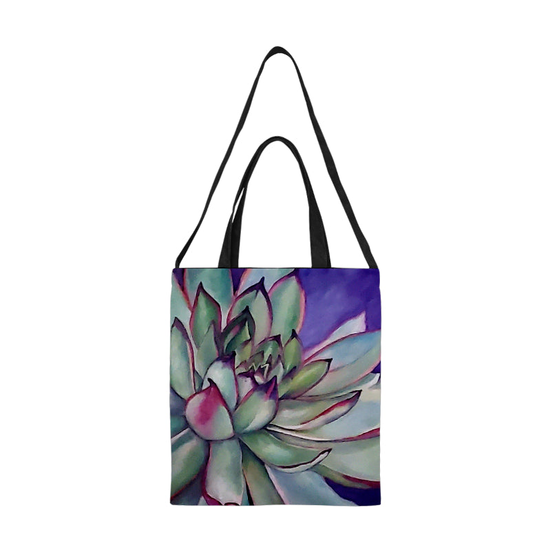 Succulent Canvas Tote Bag Medium