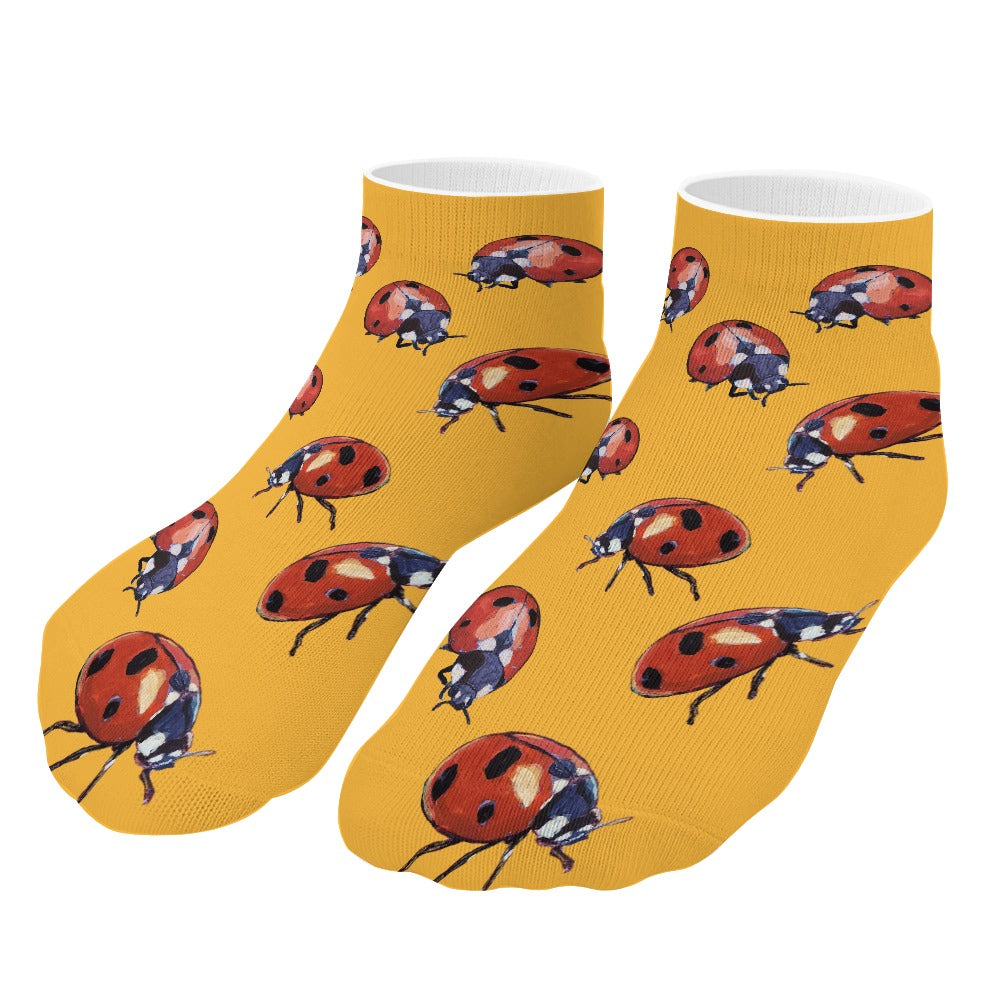 Women's Ladybug Ankle One Size Fits All Socks 6-Pack