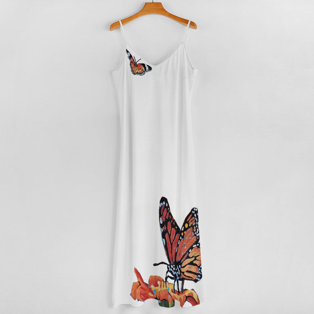 Butterfly Sling Ankle Long Dress