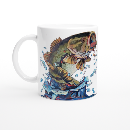 Jumping Bass Fish - Best Dad Ever 11 oz. Coffee Mug